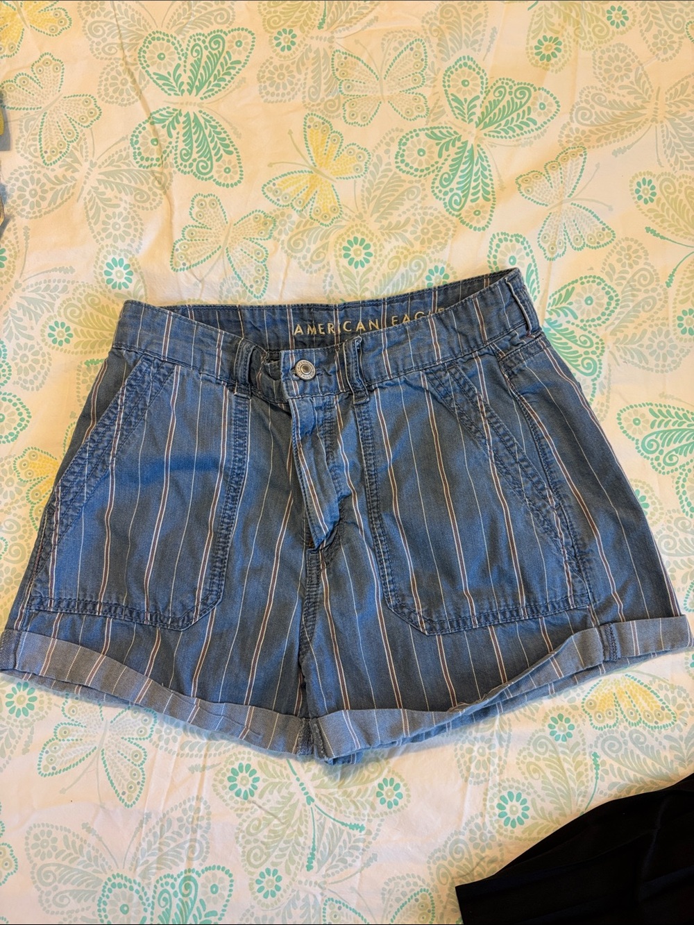 American Eagle Outfitters Blue Pinstriped Women’s Shorts